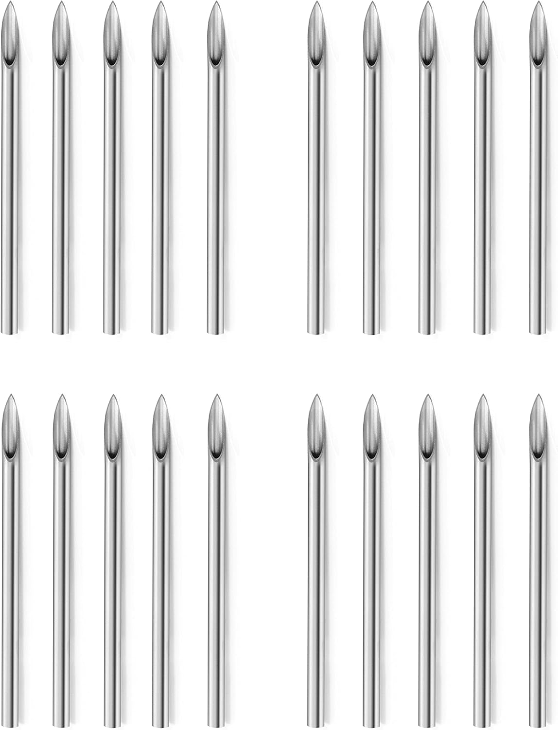Vsnnsns 10G 12G 13G 14G 16G 18G 20G Piercing Needles 316L Surgical Steel Piercing Needles for Nose Septum Lip Tongue Belly Eyebrow Rings Cartilage Tragus Helix Rook Conch Earrigns Piercing Needles