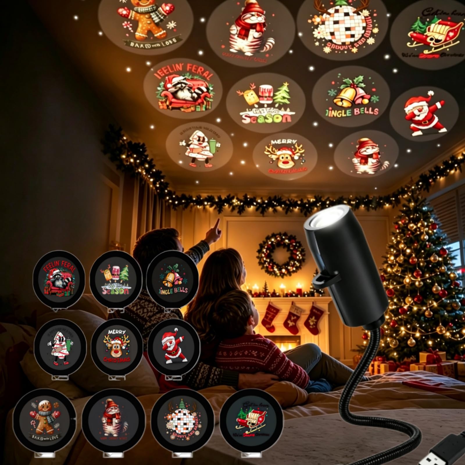 Thritake Smart Dynamic 5D Holographic Night Light Projector (#8-Pack of 10) — image 1