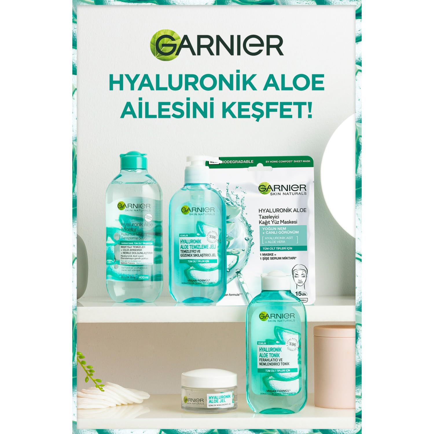 Amazon.com : Garnier Skin Naturals Hyaluronic Aloe Fabric Mask with Aloe  Vera Extract, Super Moisturising, Any Skin Type, Even Sensitive (6 Count) :  Beauty & Personal Care