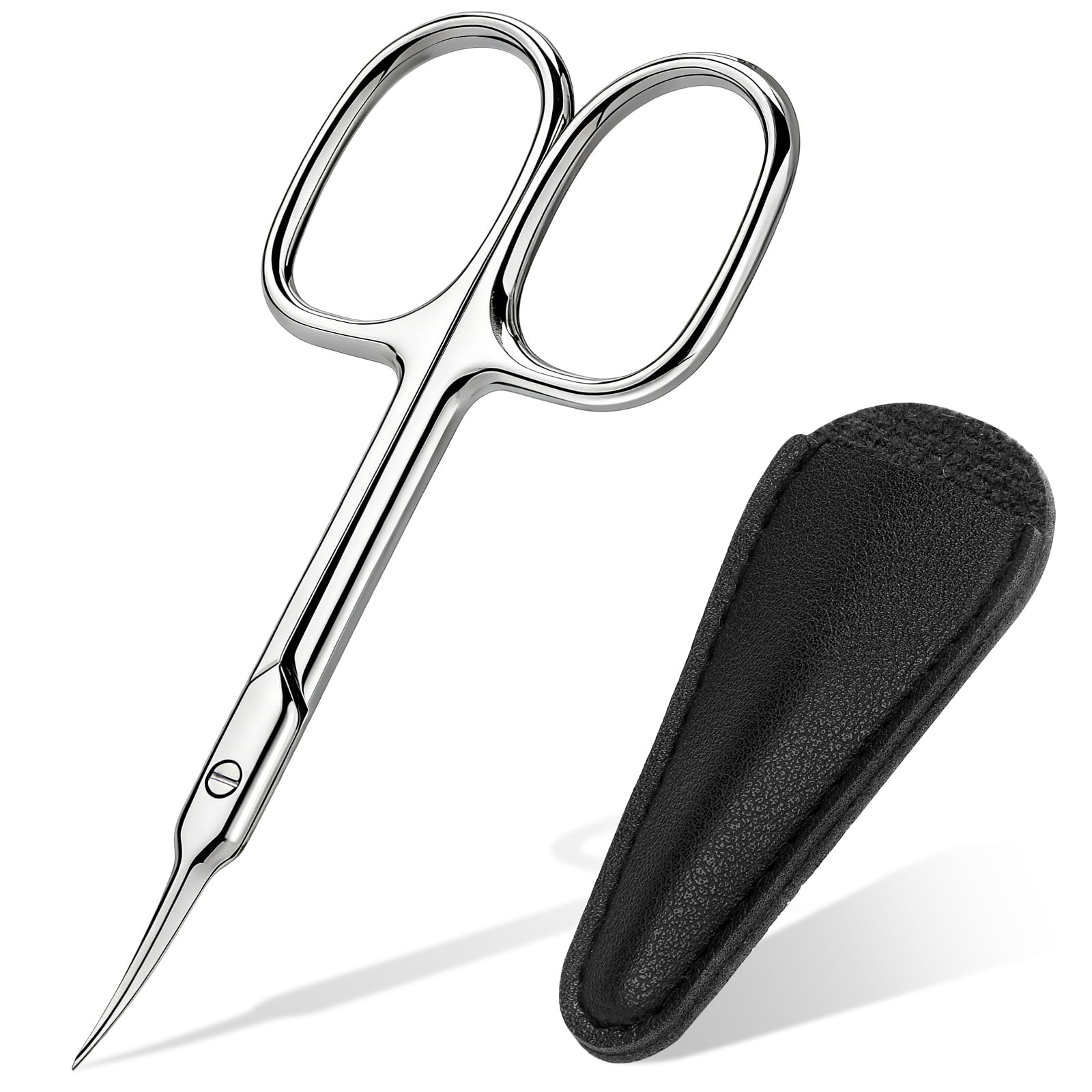 Cuticle Scissors Extra Fine Curved Nail Scissors for Men Women Professional Small Grooming Scissor for Eyebrow Eyelash Manicure