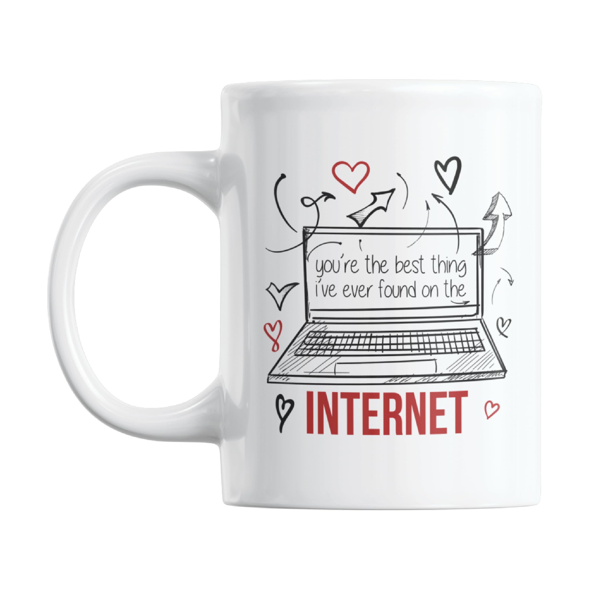 Gift Island You are The Best Thing i Found on The Internet - Couples Mug - Valentine's Day Gifts for her or for him- Celebretion Gifts for Husband Wife Boyfriend Girlfriend - or Girlfriend 11oz Cup