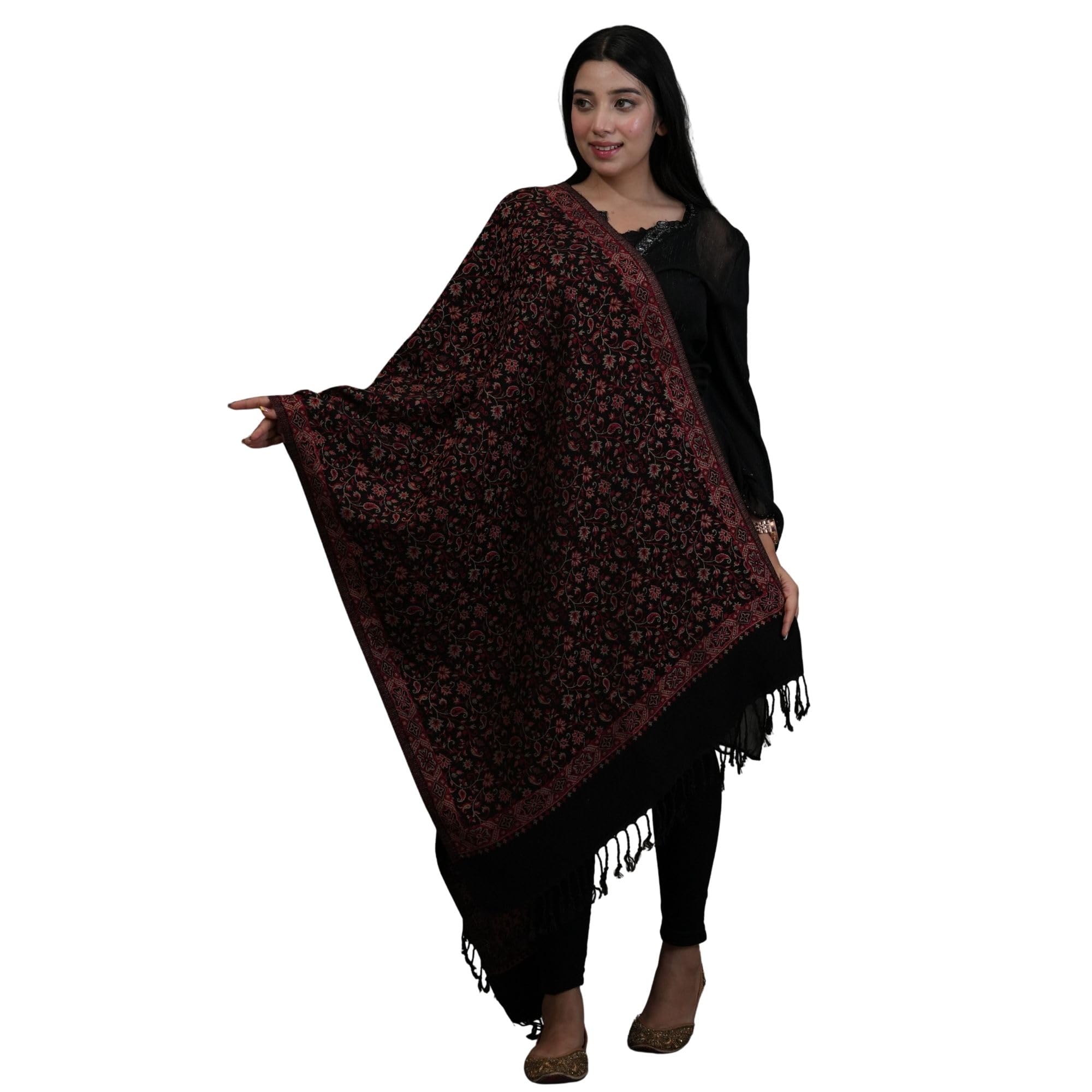 shifneen Women's Acrylic Woven Shawl | Soft Lightweight Ethnic Winter Wrap-picture-54