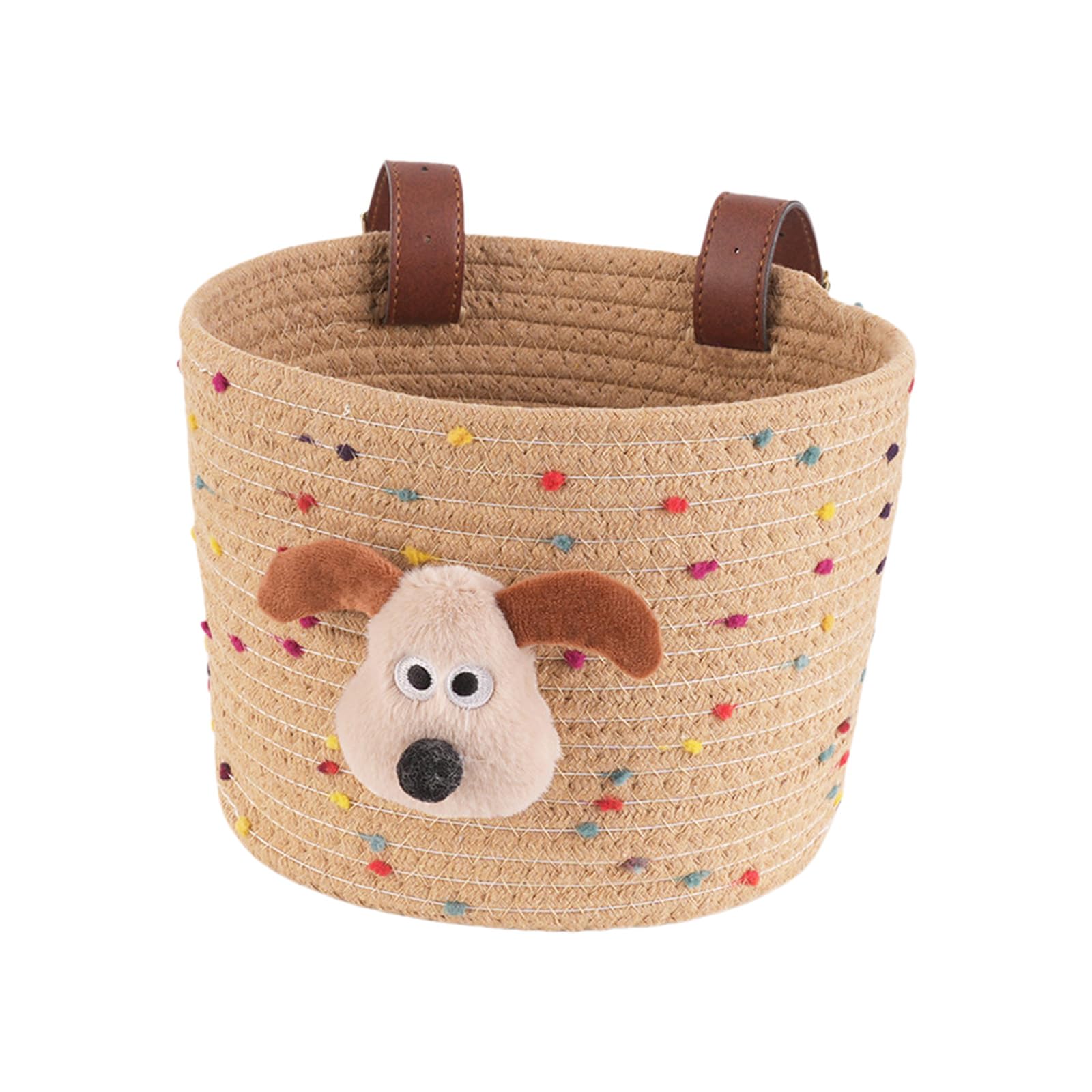 Maxtonser Cotton Rope Mountain Bike Basket With Detachable for Childrens Bicycles Storage and Outdoor Cycling Accessories