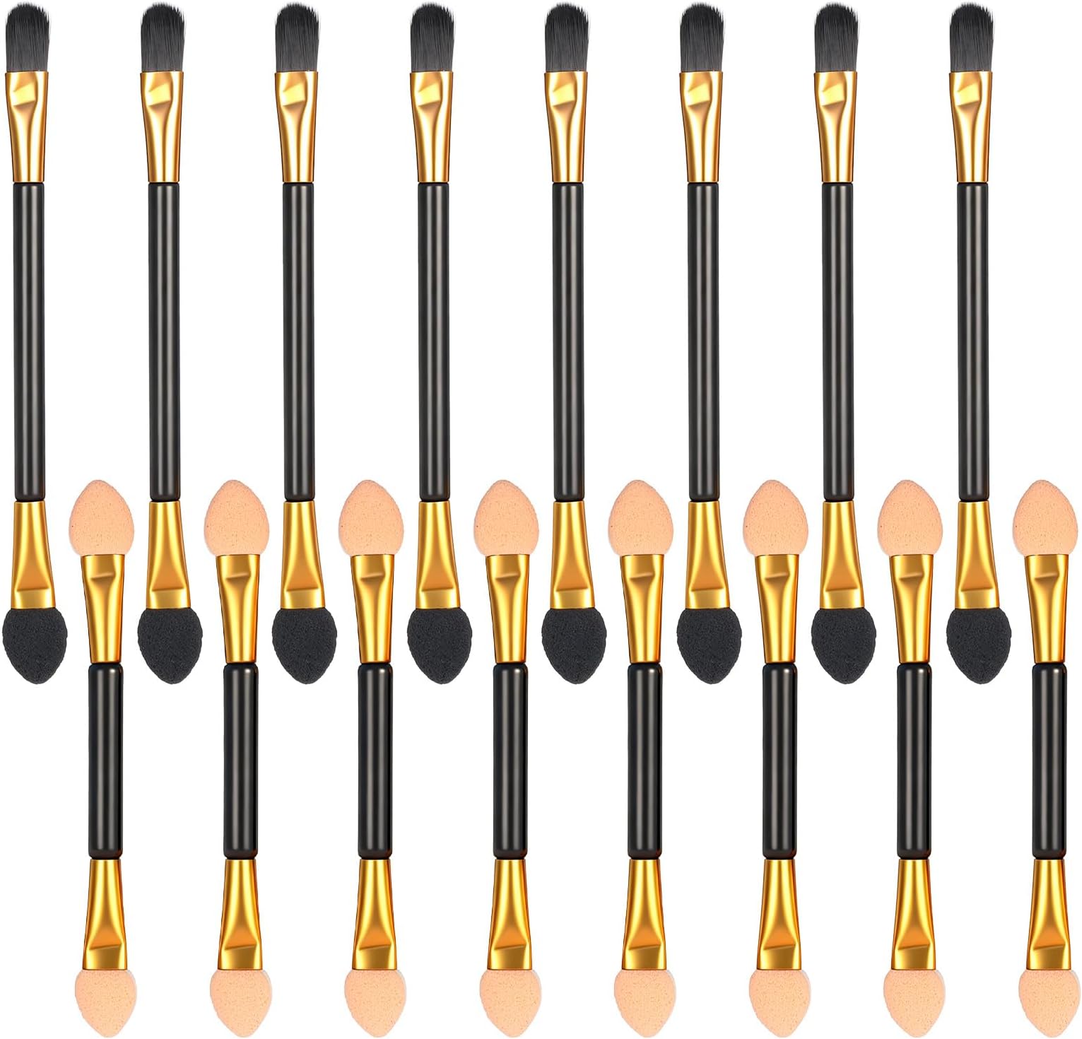 Eyeshadow Brushes, 30 Pcs Eyeshadow Applicators Sponge Disposable Dual Sides Eye Shadow Applicators 2 Styles Eye Shadow Applicator Sticks Makeup Applicator for Women Cosmetic Tool Color Application