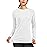 isnowood Women\'s Sun Protection Long Sleeve Shirts, UPF 50+ UV Rash Guard Swim Shirt, Workout Hiking Running Athletic Tops White
