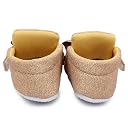 Neska Moda 6 To 12 Months Baby Girls Cotton Hook & Loop Bow Booties (Brown)-BT1768 gallery image
