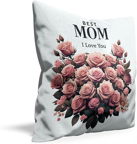 Miniatura 6 de PICANOVA Almohada floral personalizada con tu texto, cojín de felpa premium con cierre de cremallera y relleno, regalos personalizados para mujeres