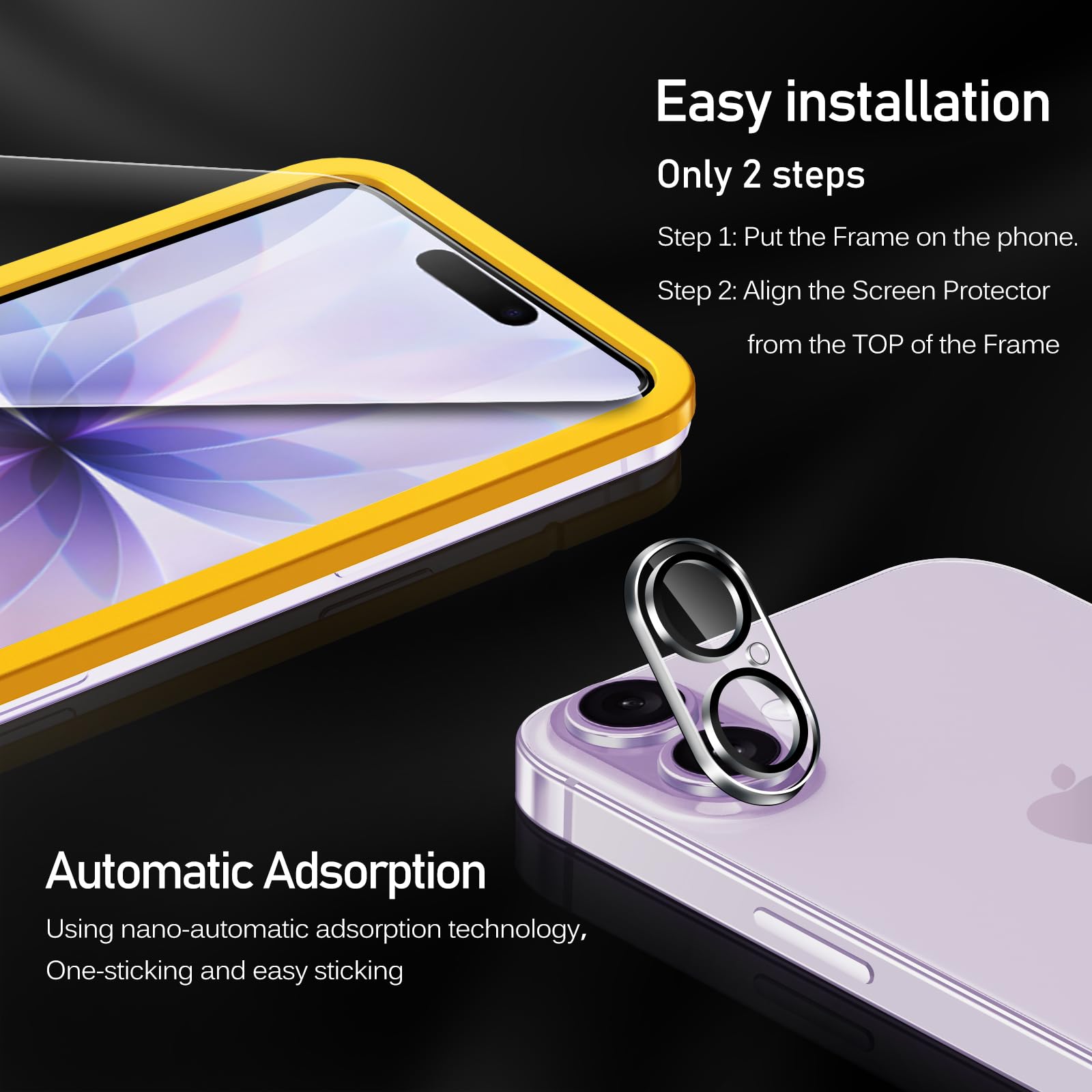 iVoler 3x Pellicola Vetro Temperato per iPhone 17 6.3" + 3x Pellicola Fotocamera + Strumento di Installazione Facile, HD Chiaro, Senza Bolle