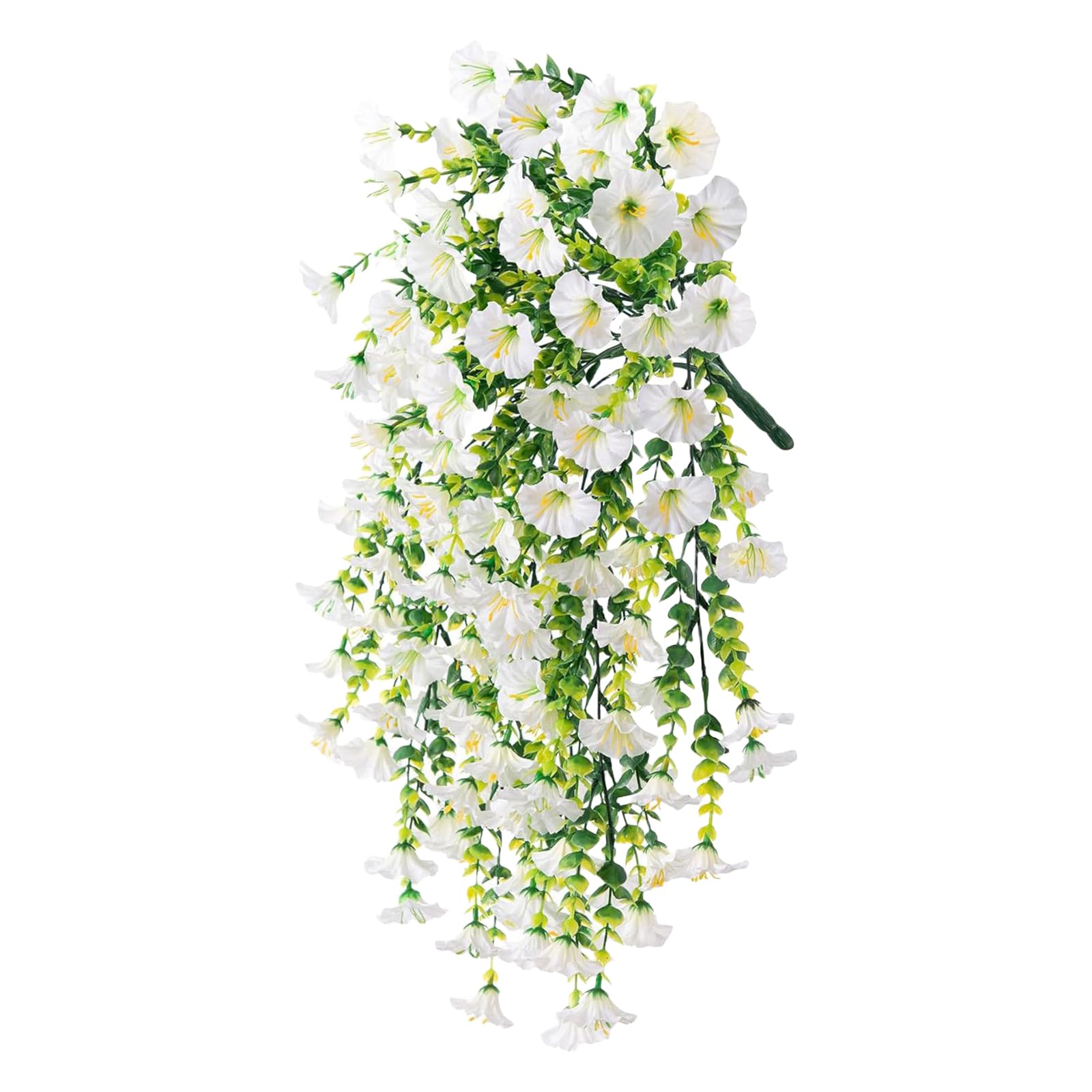 carotoe Realistic Silk Morning Glory Wall Hanging Eucalyptuses for Indoor Outdoor Decorative Floral Display Accessory Artificial Eucalyptuses Morning Glory Silk Flower