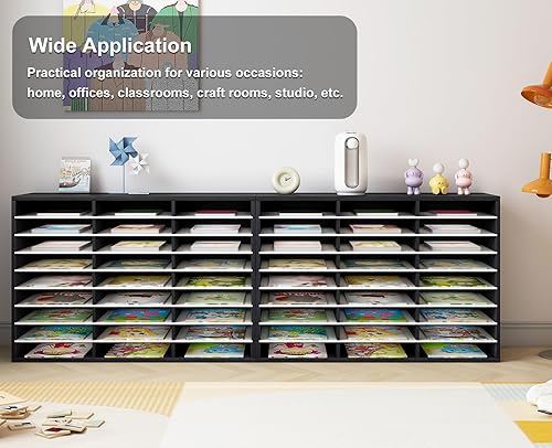 Vista 46 de PAG Organizador de literatura de madera para encimera, buzón de estudiante para aula, soporte de papel de escritorio para oficina, hogar, escuela