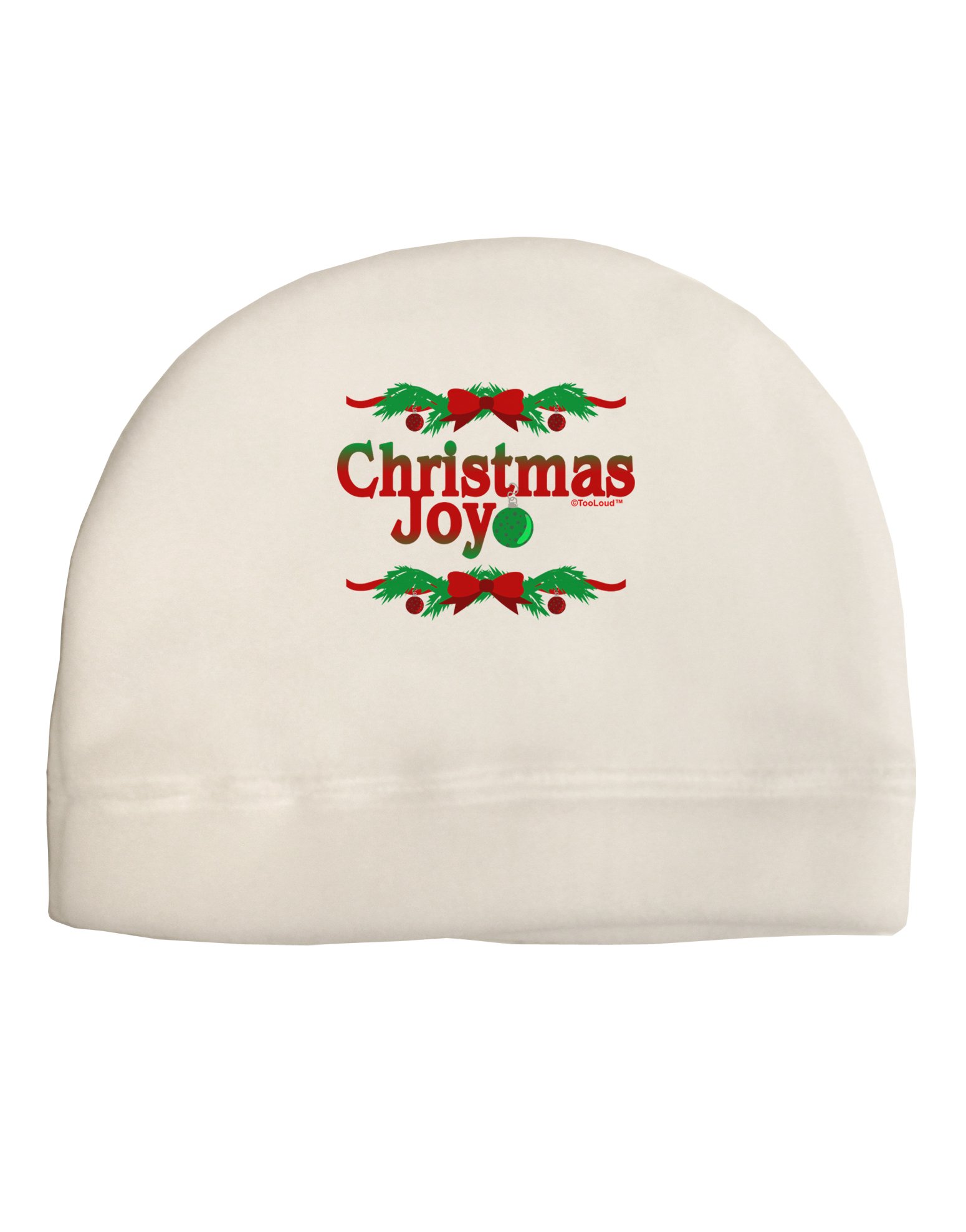 TOOLOUD Christmas Joy Color Child Fleece Beanie Cap Hat White