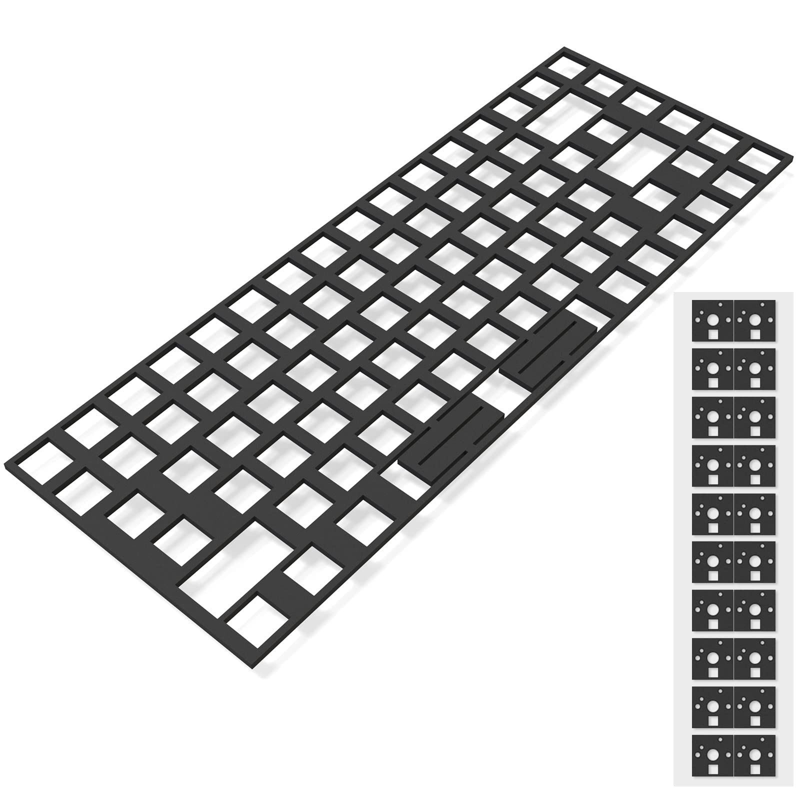 Poron Keyboard PCB Foam 84 Layout, Poron Switch Pads 120Pcs and Keyboard Sound Dampeners