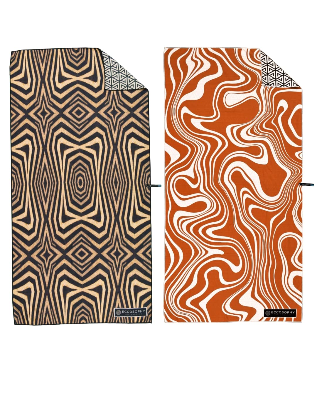 ECCOSOPHYBundle - 2 Large 71x35 inch eco Friendly Towels Made from 100% Recycled Materials.