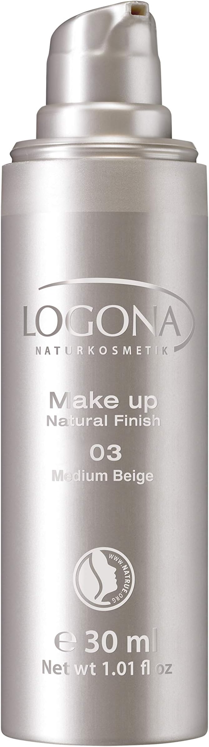 Logona Make-Up Natural Finish No. 03, Medium Beige, 0.113873333 Fluid Ounce
