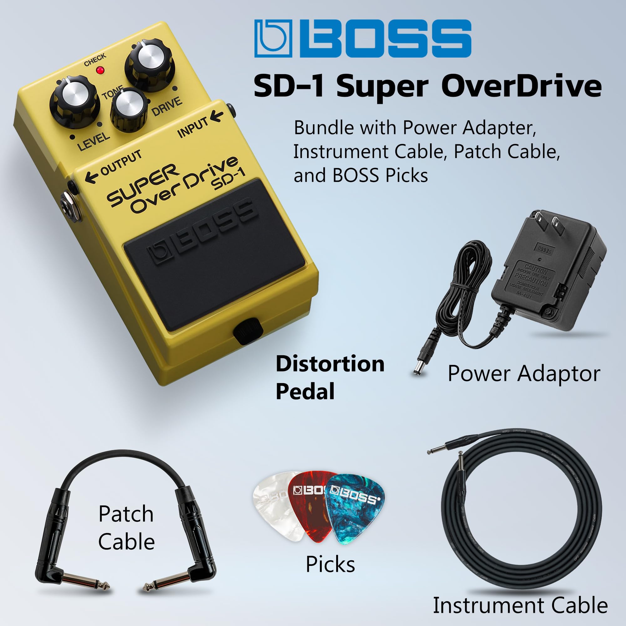 Amazon.com: Boss SD-1 Super OverDrive Pedal Bundle with