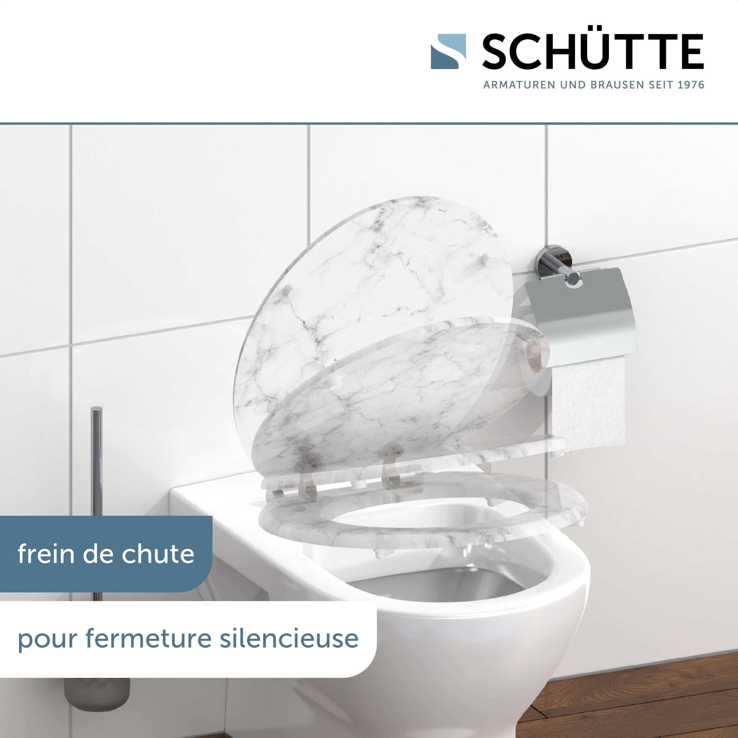 Abattant WC Spirit Grey SCHÜTTE 80102-A Avec Frein De Chute - MDF Robuste Gris
