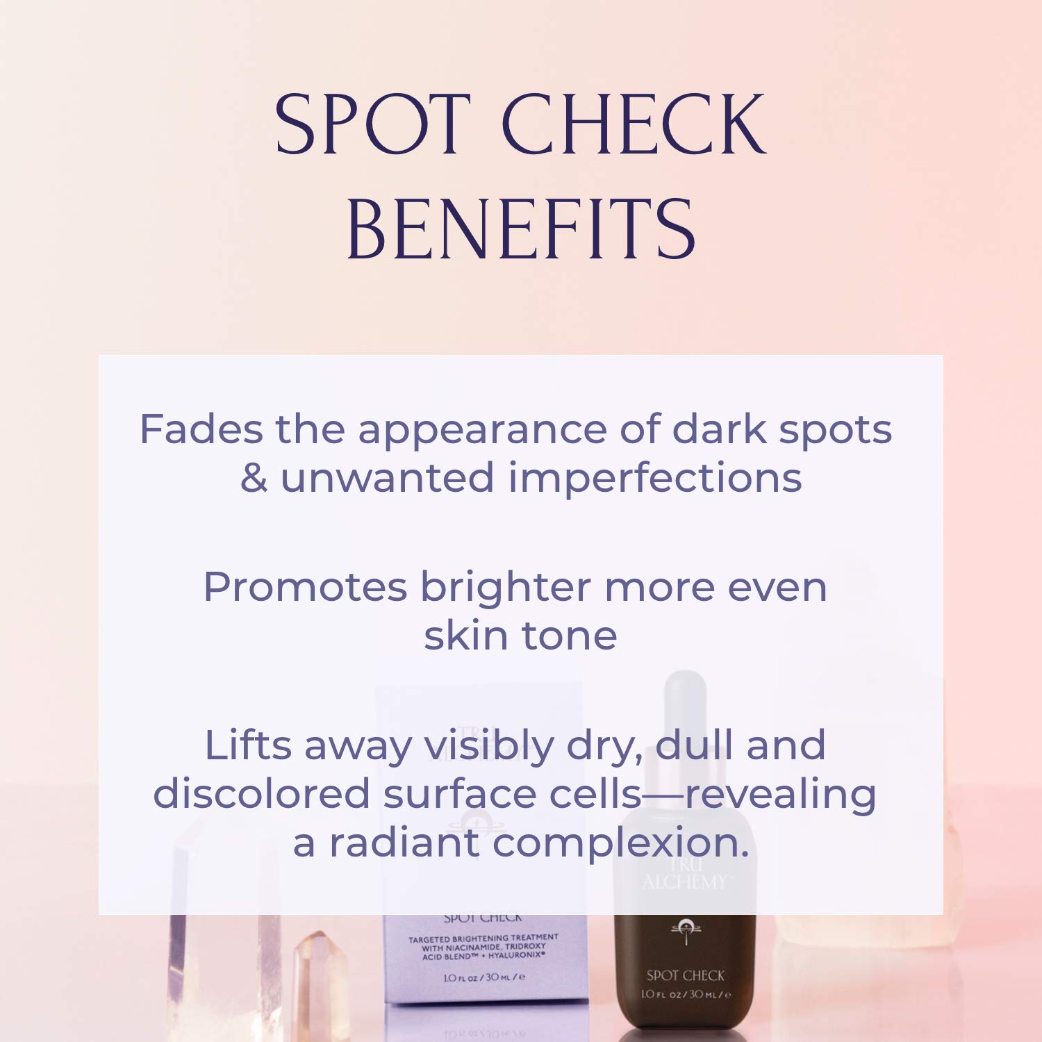 Tru Alchemy Spot Check Targeted Dark Spot Remover Niacinamide, Hyaluronic Acid, Lactic