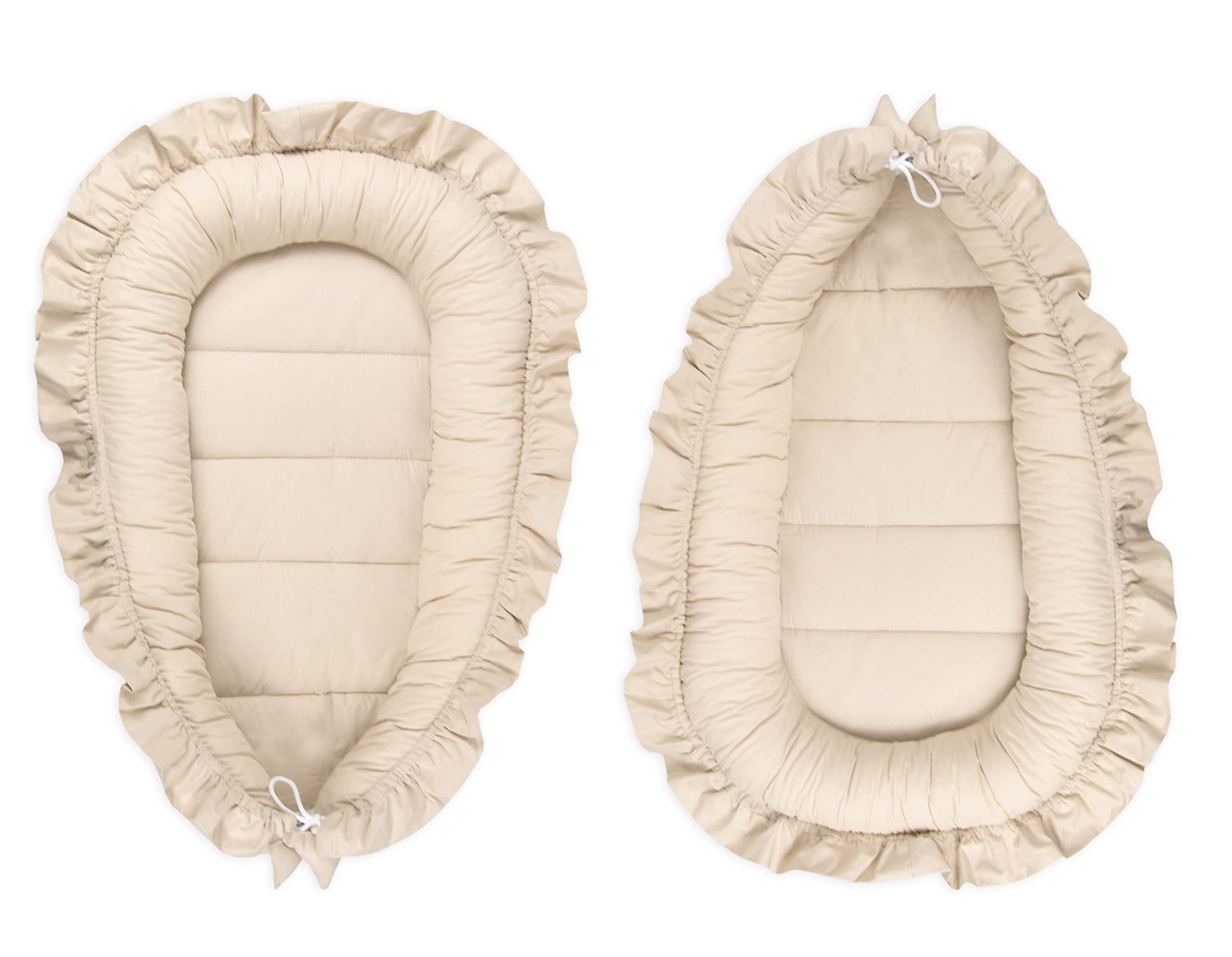 PIMKO Nid pour bébé avec Volants pour bébé réducteur Lit bébé 2 côtés 100% Coton Convient pour la Maison ou comme 55 x 90 cm