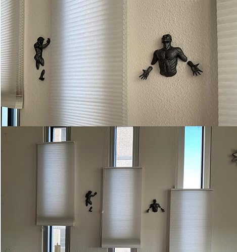 Miniatura 4 de AIJIGNPU Decoración de pared de escultura antigua, arte de pared de estatua de baño hecha de resina, escultura de decoración de pared de hombre