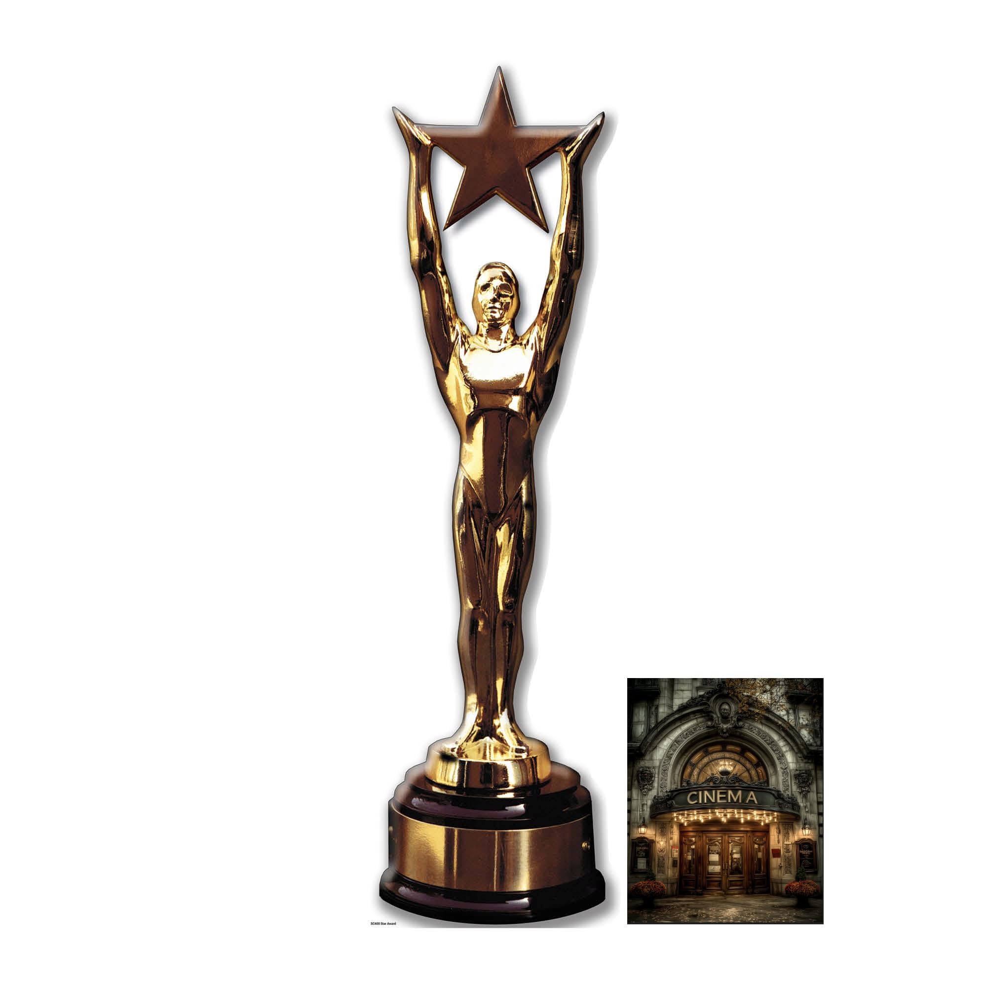 Bundlez-4-Fanz Fan Packs Star Award - Hollywood Lifesize Cardboard Cutout/Standee/Standup - Includes 8X10 (20X25cm) Star Photo
