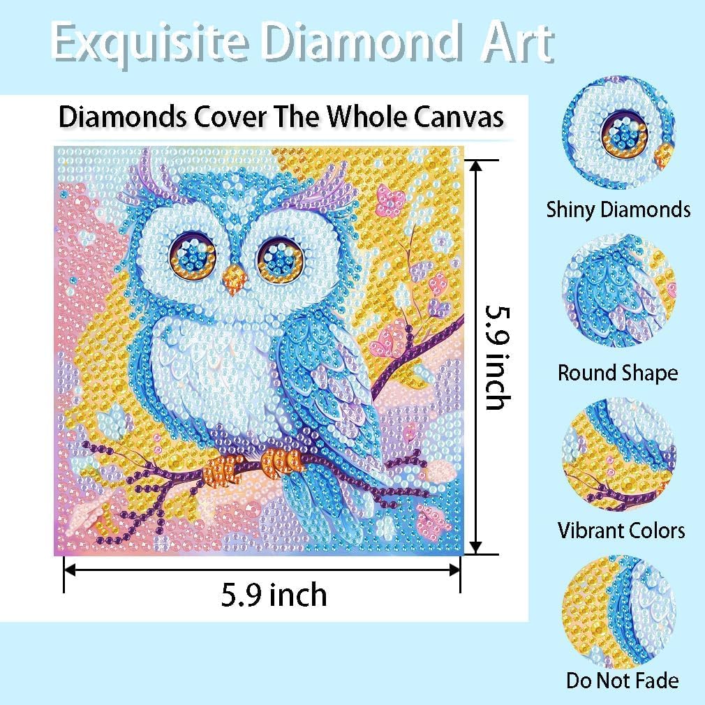 Kids Diamond Painting Kits - Cute Animals Art for Beginners -2
