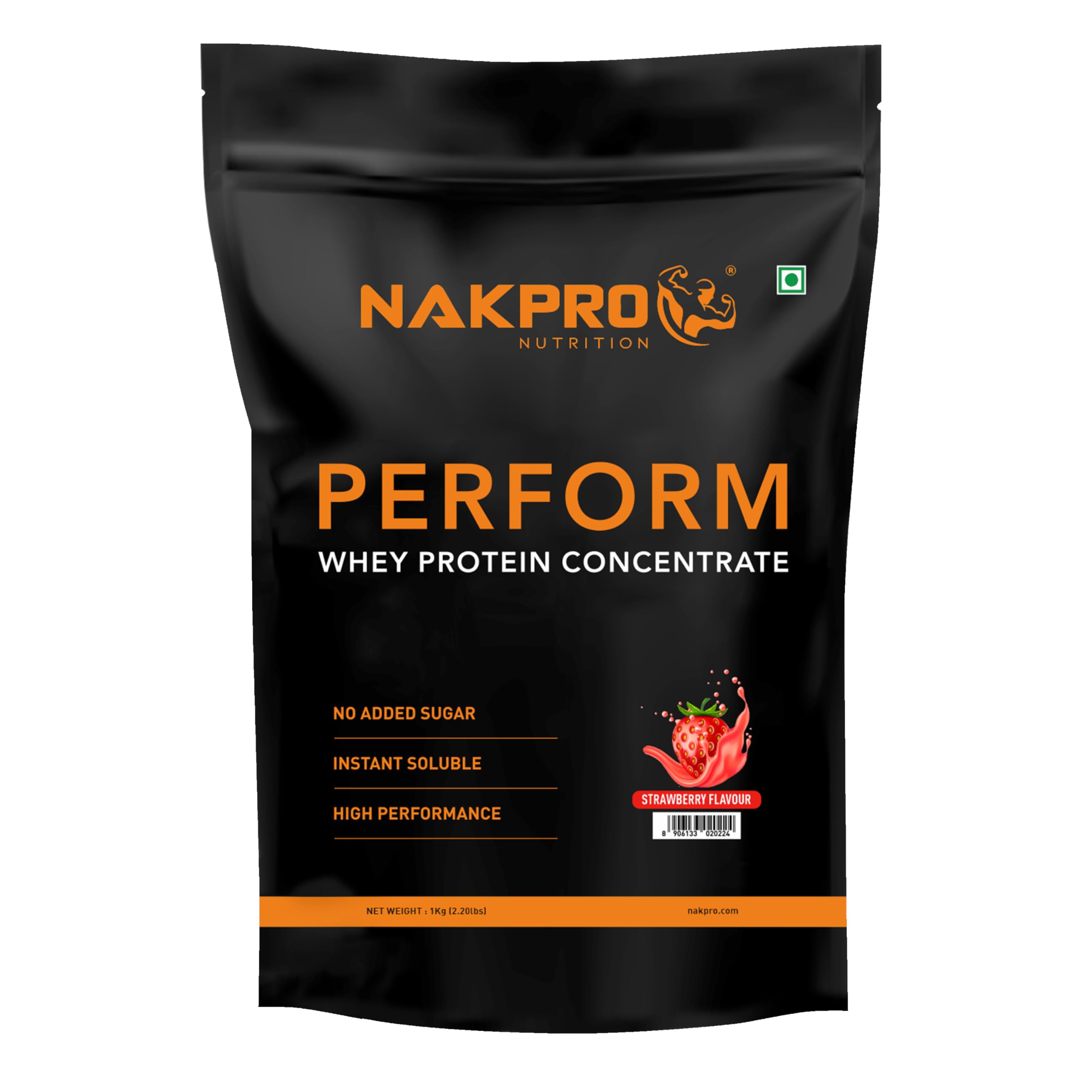 NAKPRO Perform Whey Protein Concentrate 1kg Strawberry | 24g Protein, 5.3g BCAA | Trustified Certified 100% Authentic Supplement Powder & No Adulteration | Fast Absorbing Whey Protein Powder (B08DLMDK1C) Amazon Price History, Amazon Price Tracker