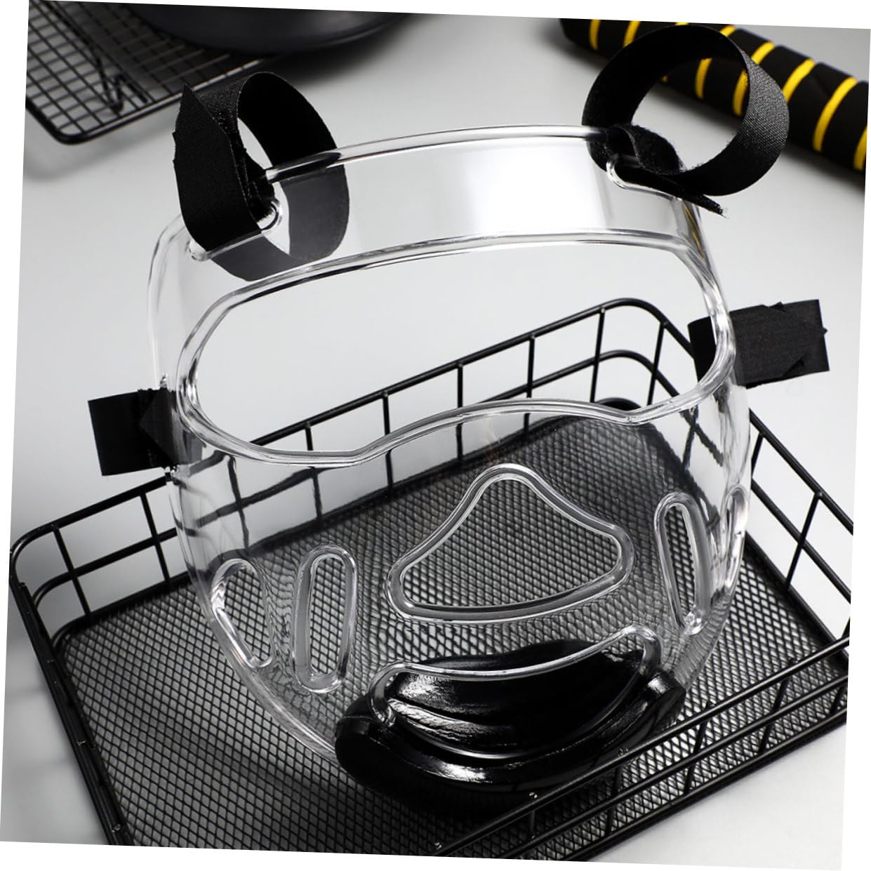 Protezione Viso Taekwondo 2 Pezzi in Plastica Temprata | Face Guard Removibile, Allenamento e Sparring, Leggero per Arti Marziali