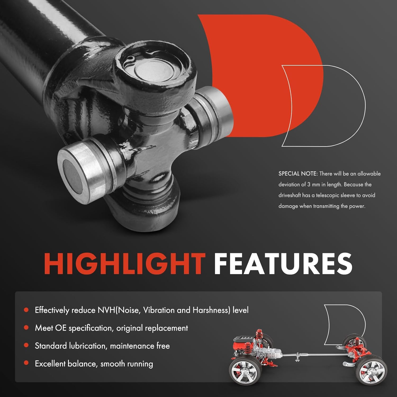 A-Premium Front Drive Shaft Prop Shaft Driveshaft Compatible with Chevrolet Blazer 1999-2005, S10 & GMC Sonoma 1998-2004, Jimmy & Oldsmobile Bravada 1998-2001, 4WD AWD, Replace# 15006566, 15036981