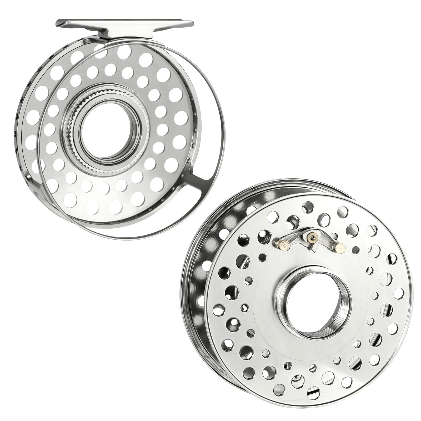 5/6wt Click Stop Fly Reel Classic Design Lightweight 86mm Diameter Clicker Fishing Reel CNC Machined Aluminum for Freshwater Fishing, Reels