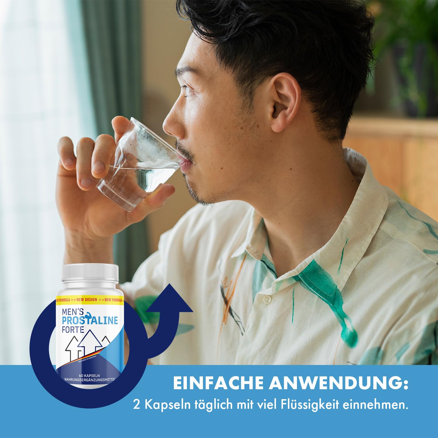 Men´s Prostaline Forte Kapseln | Kraft für den aktiven Mann | Einfache Anwendung | Inhalt 60 Kapseln