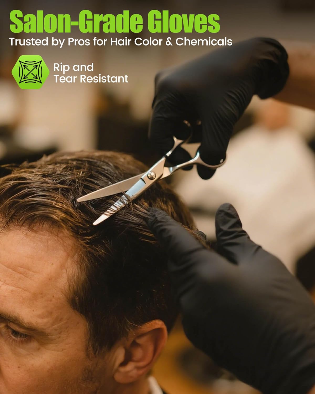 TREEGO 6 Mil Black Nitrile Gloves Large – Heavy Duty Disposable Latex & Powder Free, Chemical Resistant, Textured Grip for Industrial, Mechanic, Food Handling – 100 Count - Image 8