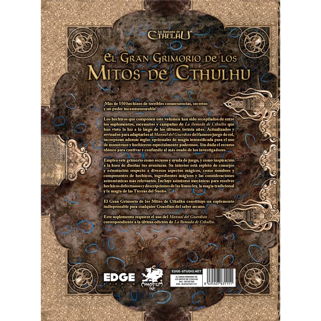 La Llamada de Cthulhu JDR - El Gran grimorio de los Mitos de Cthulhu | Juego de rol en Español