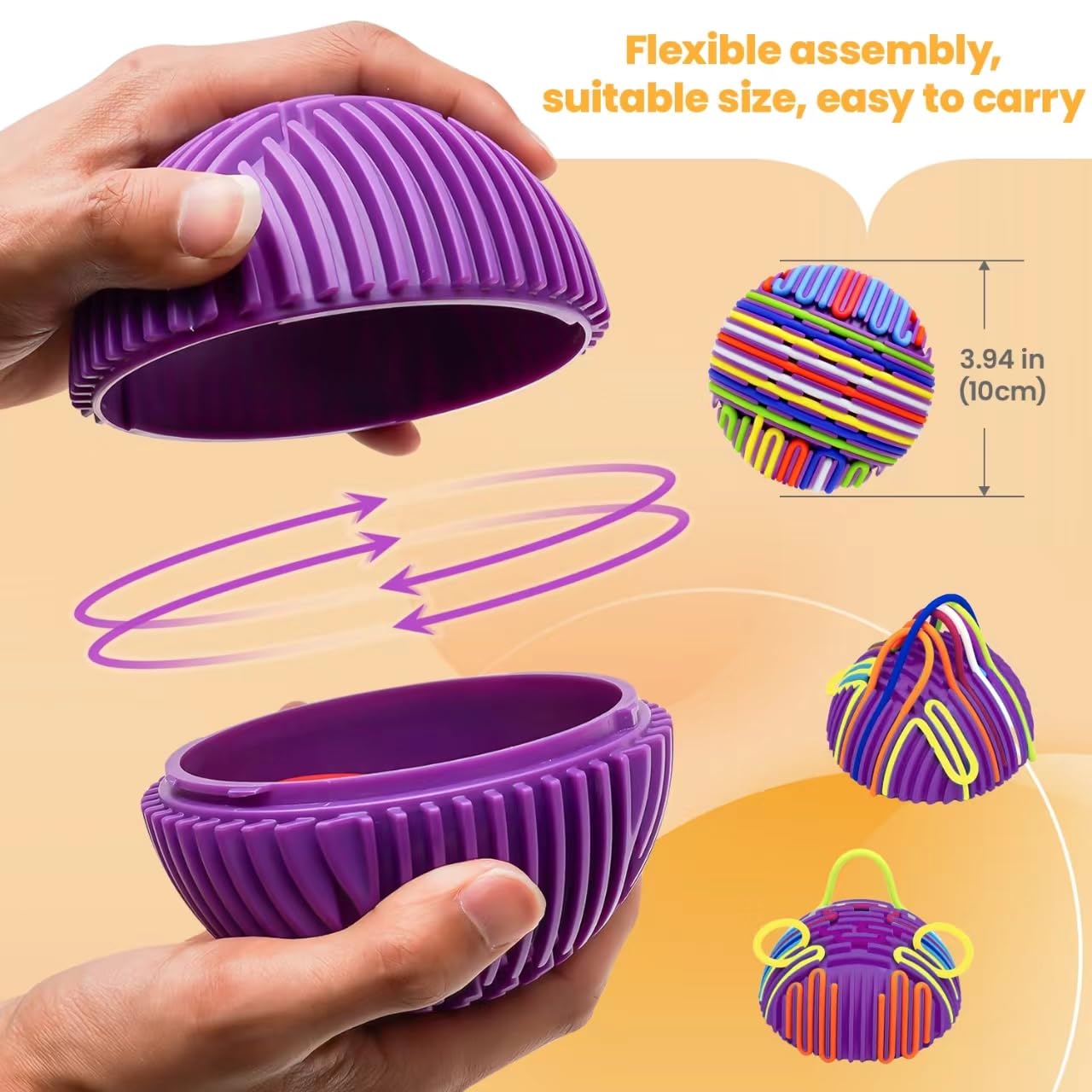 PushGoGo Sensory Activity Ball,Sensory Activity Board 3D DIY Upgrade,Fidget Toy for Calming Stress, Anxiety - Image 3