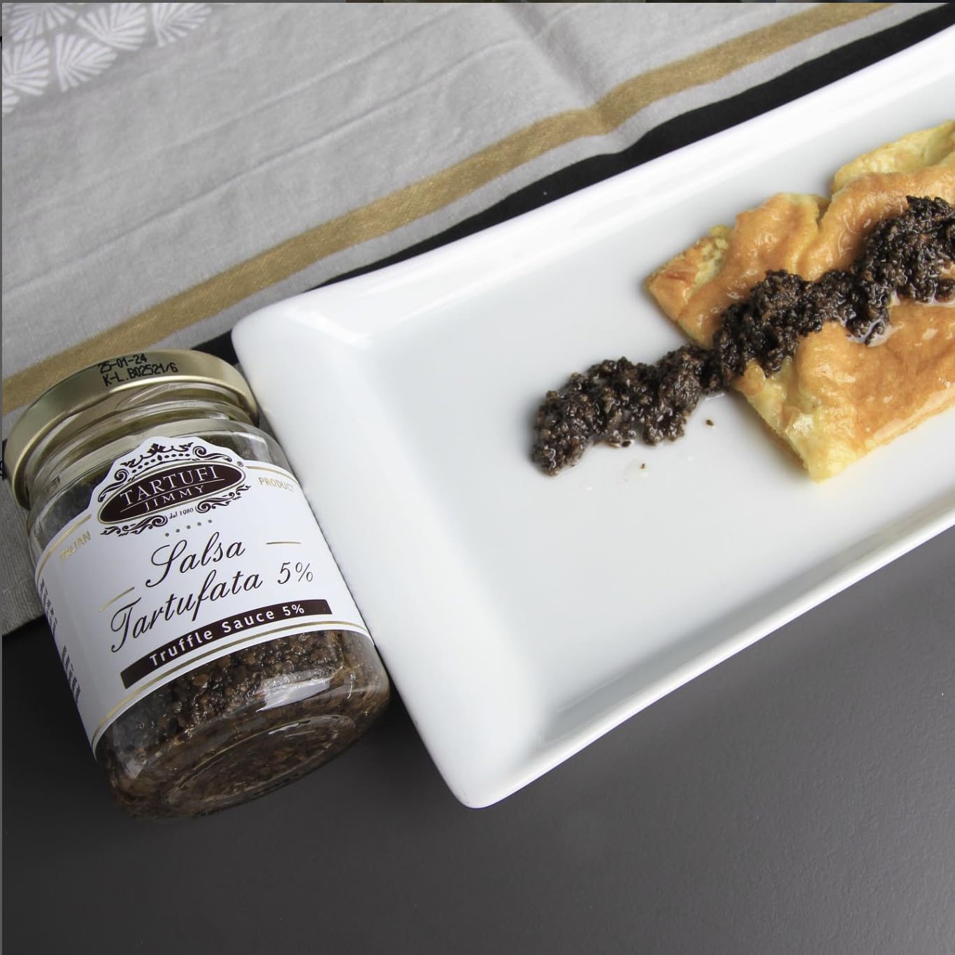 Coffret Gourmet à la Truffe | Sauce à la Truffe Blanche 90g + Poudre de Truffe Noire 45g + Sauce à la Truffe Noire 90g | Condiments Italiens pour Pâtes, Risottos et Antipasti – Made in Italy