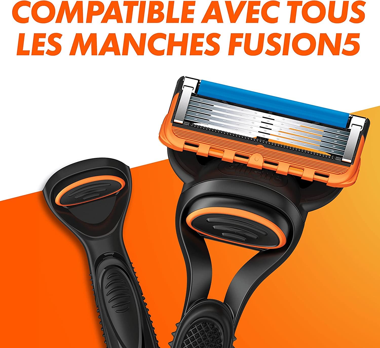 Gillette Fusion5 Recharges de Lames de Rasoir pour Homme, Pack de 12 Recharges de Lames, 6 + 6 Lames, Pour un Rasage Confortable et Précis