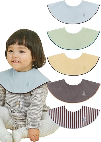 Miniatura 12 de Konny Baby Bib 3/5/7-Pack Set, 360 ° Rotate, Soft and Absorbent Drooling for Toddler Boys Girls Baby Essentials