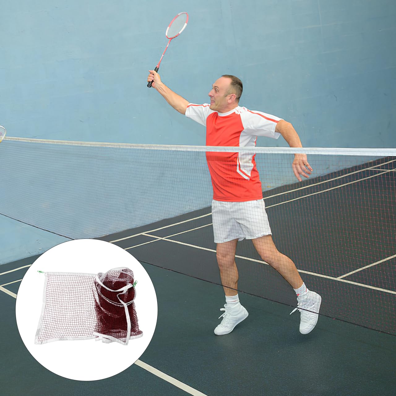 Milisten Filet De Badminton Polyvalent pour Usage Intérieur/extérieur Fabriqué en Polyester Facile À Installer pour Le Beach-Volley