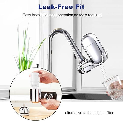 Miniatura 5 de Cartucho de filtro de grifos sin BPA, reemplazo para Pur Faucet Filter - azul (paquete de 3)