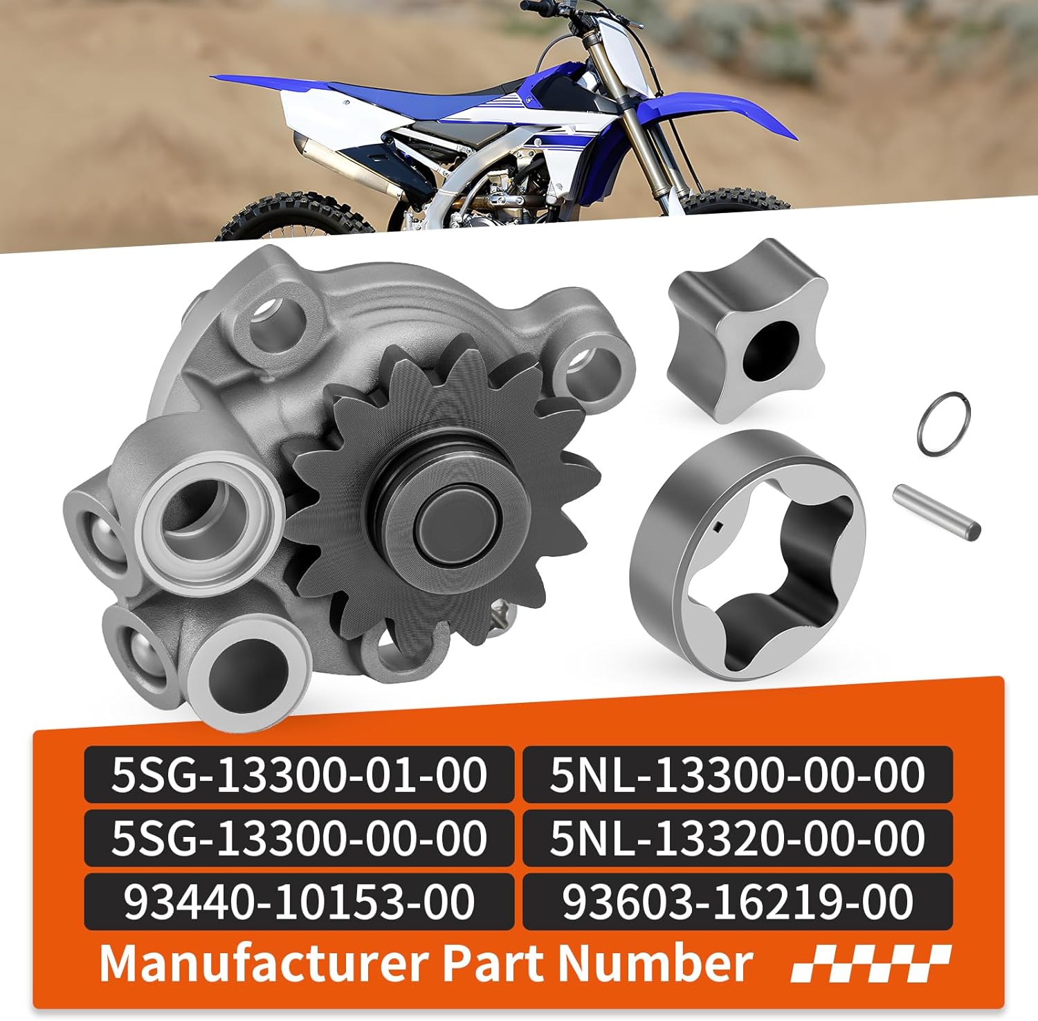 Oil Pump Assembly & Rotor Kit For Yamaha YZ250F WR250F 2001-2013 5SG-13300-01-00 5NL-13320-00-00