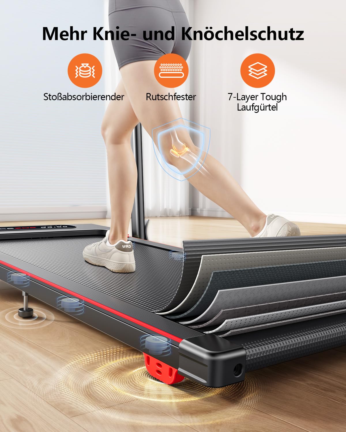 Acezoe P12 Laufband Klappbar Für Zuhause: Mit 3 Stufen Neigung (bis 10%), 135 Kg Belastung, LED-Display & App – Walking Pad Für Homeoffice & Training