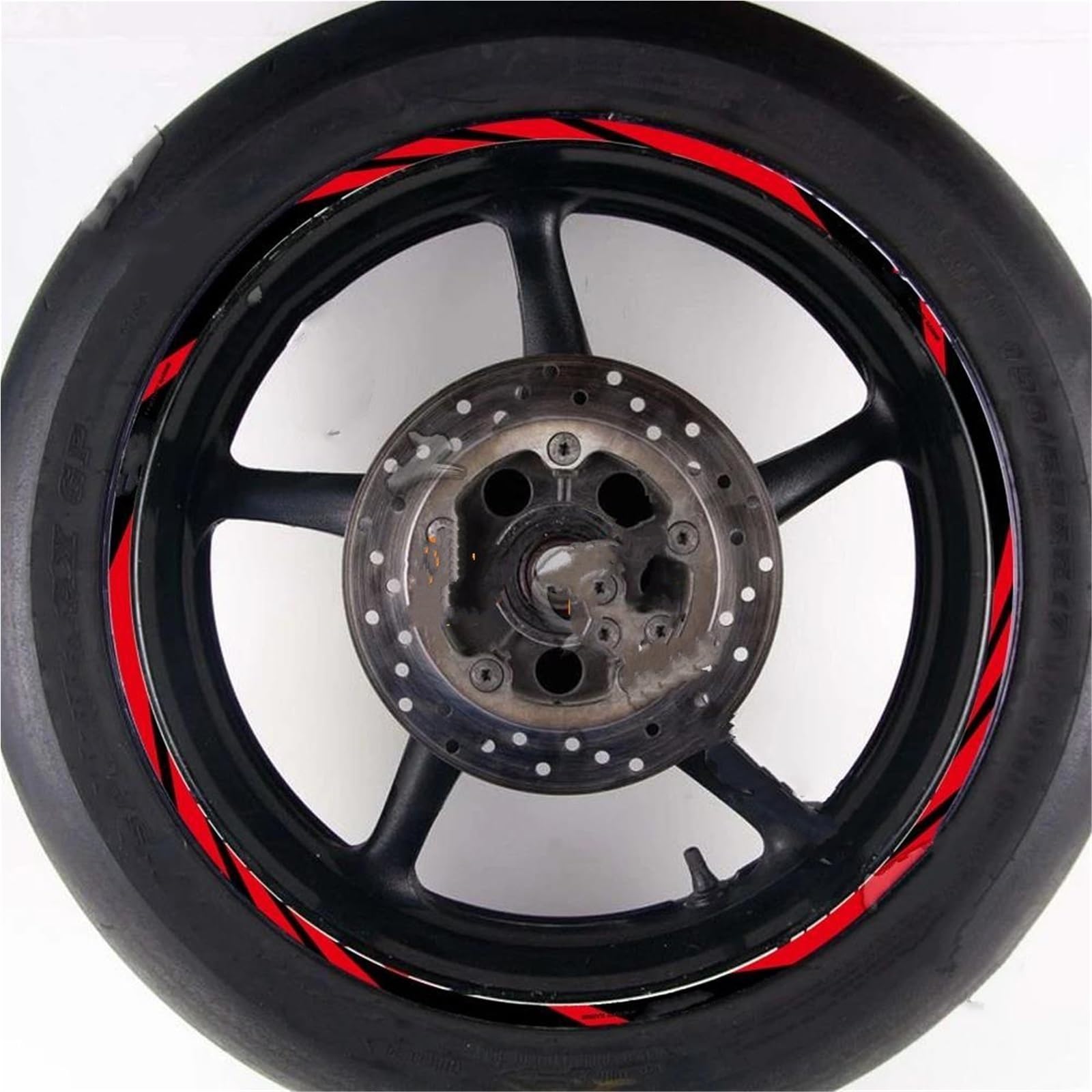 Exterior Decal Motorcycle Wheel Rim Sticker Decal Hub Stripe Tape for CFMOTO for 450SR 400NK 650NK for 650GT for 650MT(Style 4)