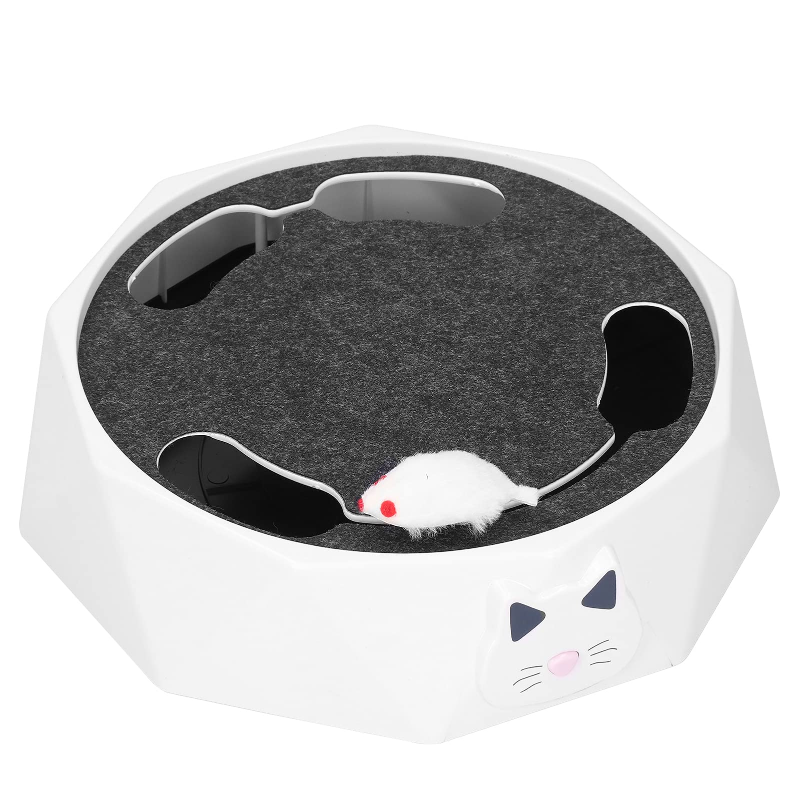 Catch Mouse Cat Toy Teaser Interactif avec Effets Sonores Réglable 2 Vitesses pour Le Plaisir à la Maison 26 Cm de Diamètre