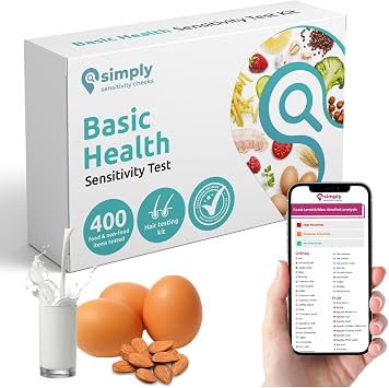 Simply Sensitivity Checks 400+ Items Ultimate at Home Food Sensitivity Test Kit for Adults   Accurate Hair Strand Test for Gut Health, Digestion, Additives, Vitamins   Results in 3-5 Days