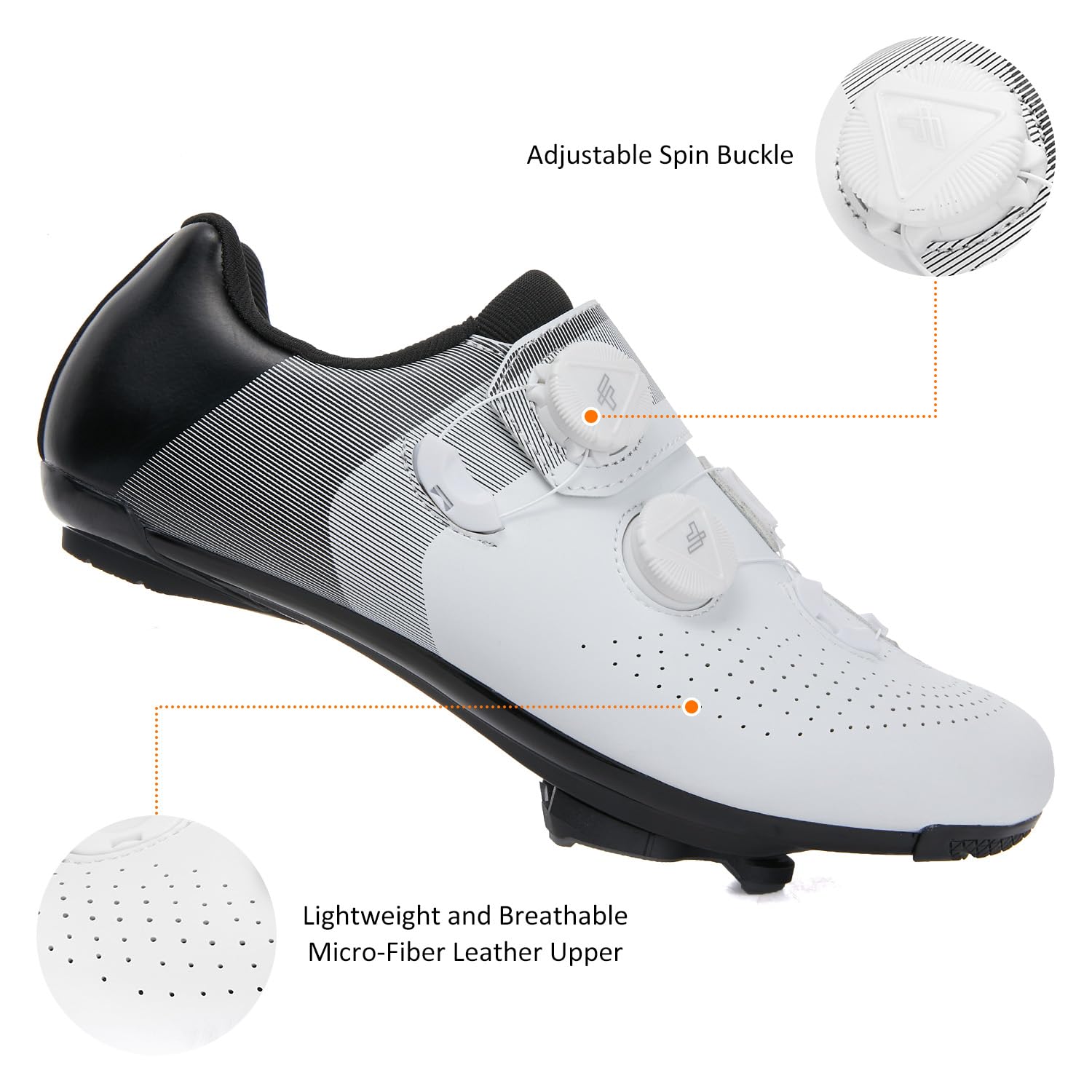 Herren Road Fahrradschuhe kompatibel mit KEO Pedalen,Unisex Radschuhe kompatible Installation SPD-SL/Peloton Cleats