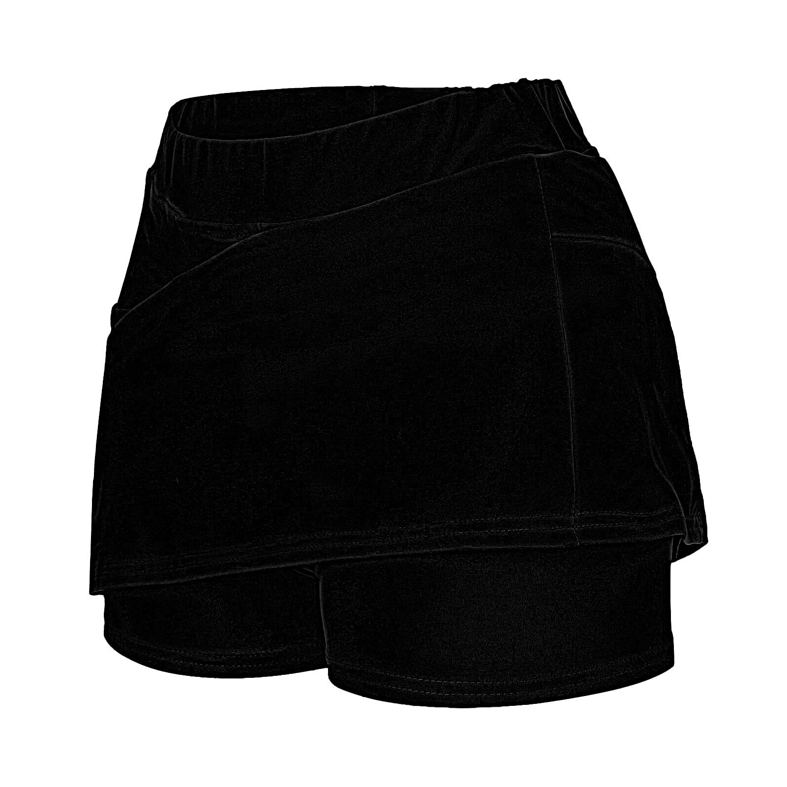riou Mujer Falda Deportiva con Pantalones Cortos Interiores Transpirable 2 en 1 Faldas con Bolsillo para Tenis Golf Correr Gimnasio Faldas de Tenis para Mujer Elegante Pantalones Cortos