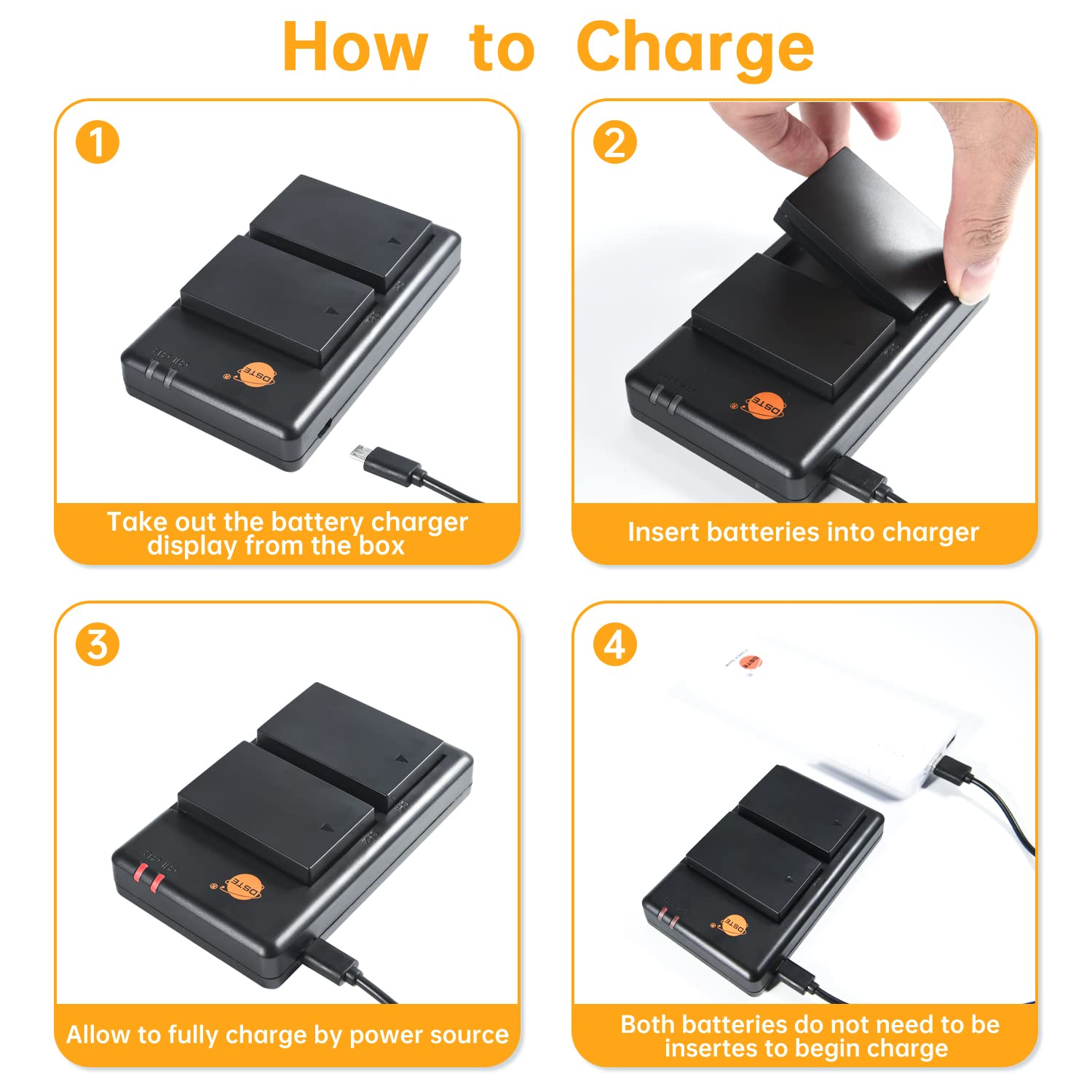 DSTE Kit 2 Batterie 1900mAh E Caricabatterie Micro USB Per Fuji NP-140 - Compatibile Con FinePix S100FS, S200EXR, S205EXR - Ricarica Doppia Simultanea - 4