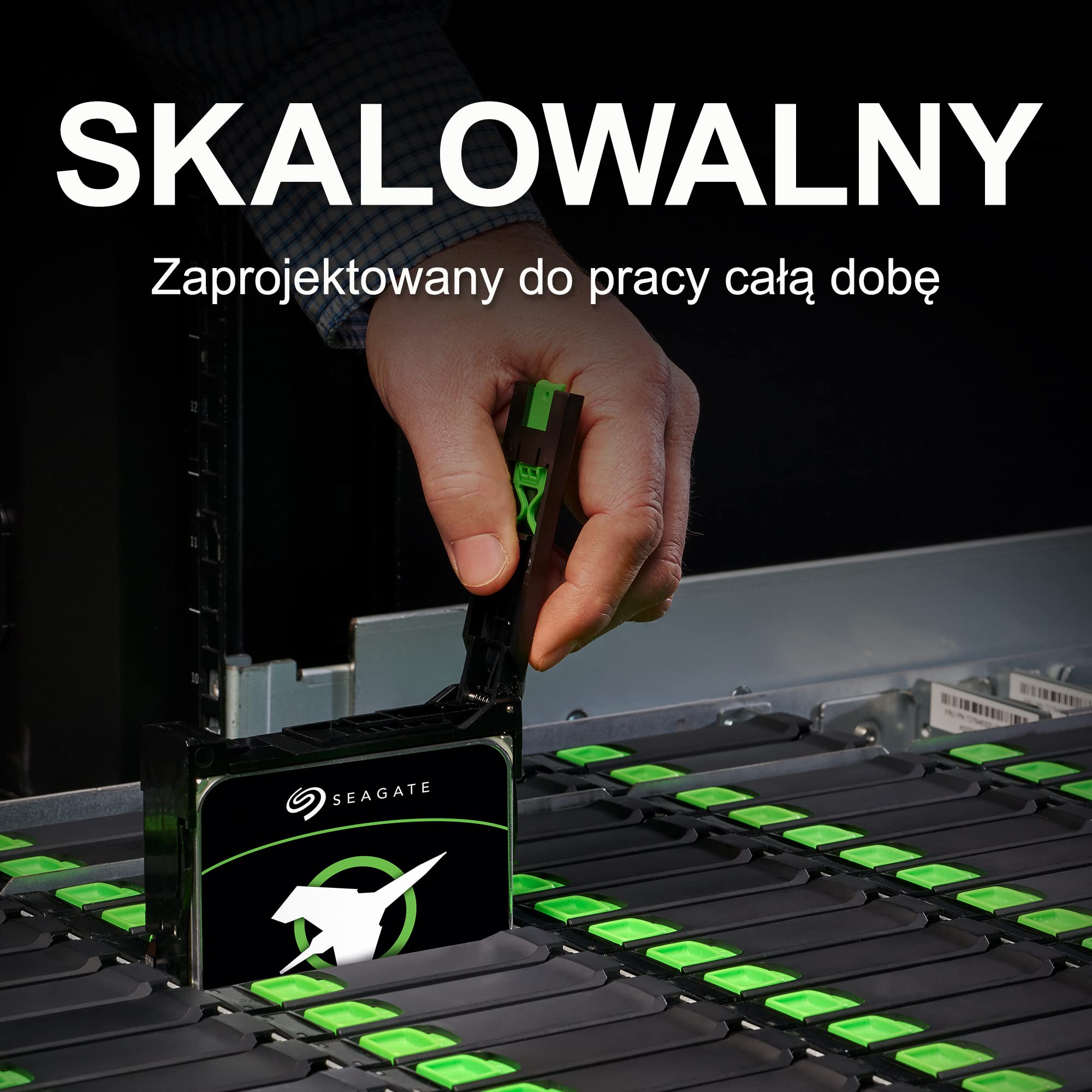 Seagate Exos 7E8, 8 TB, Wewnętrzny Dysk Twardy Klasy Korporacyjnej, SAS, 3,5", dla przedsiębiorstw i centrów danych (ST8000NM0075)