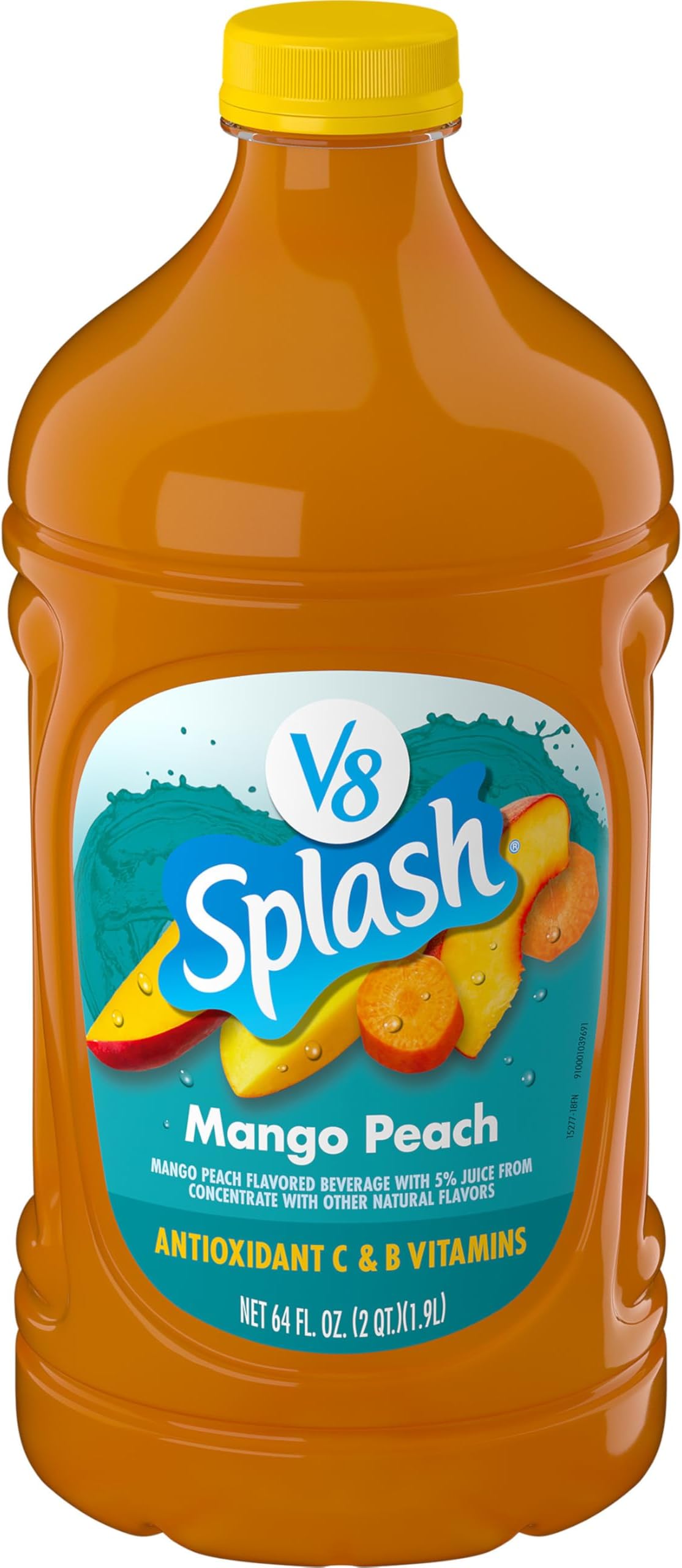 V8 Splash Mango Peach Flavored Juice Beverage, 64 fl oz Bottle