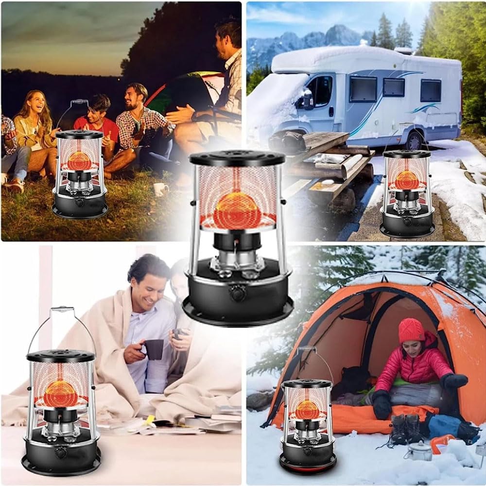 Petroleumofen Für Innenräume Tragbare Heizung Energiesparende Petroleumheizung Camping Zeltheizung Kochen Eisfischen-Red