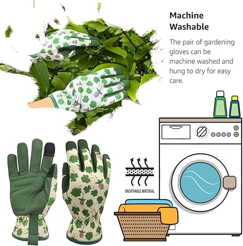 Miniatura 165 de Guantes de jardinería a prueba de espinas y pinchazos, con agarre, guantes de jardinería para mujeres, guantes de trabajo de cuero, regalos Guantes